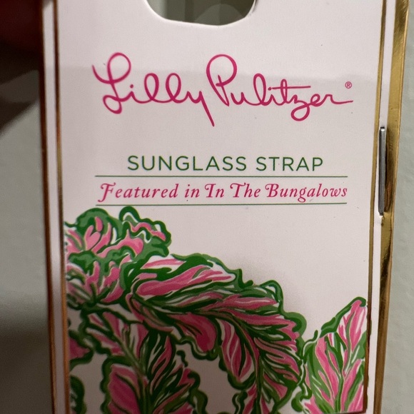 Lilly Pulitzer Pink and Green Sunglass Strap - Picture 2 of 3